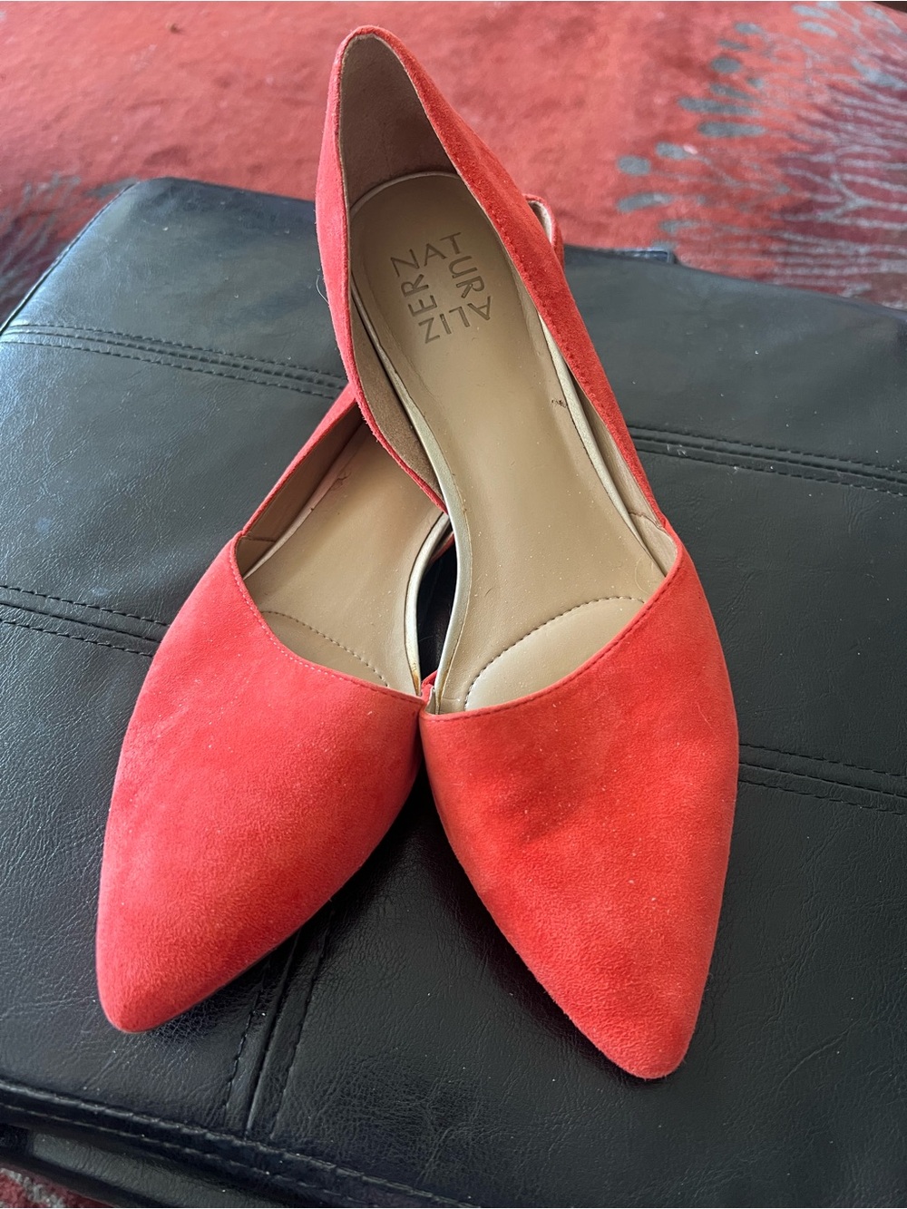 Naturalizer orange Size 10 Suede Slip On Shoes